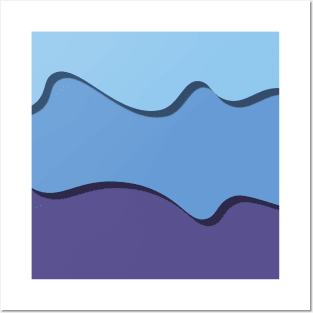 Abstract Wave Shadow Posters and Art